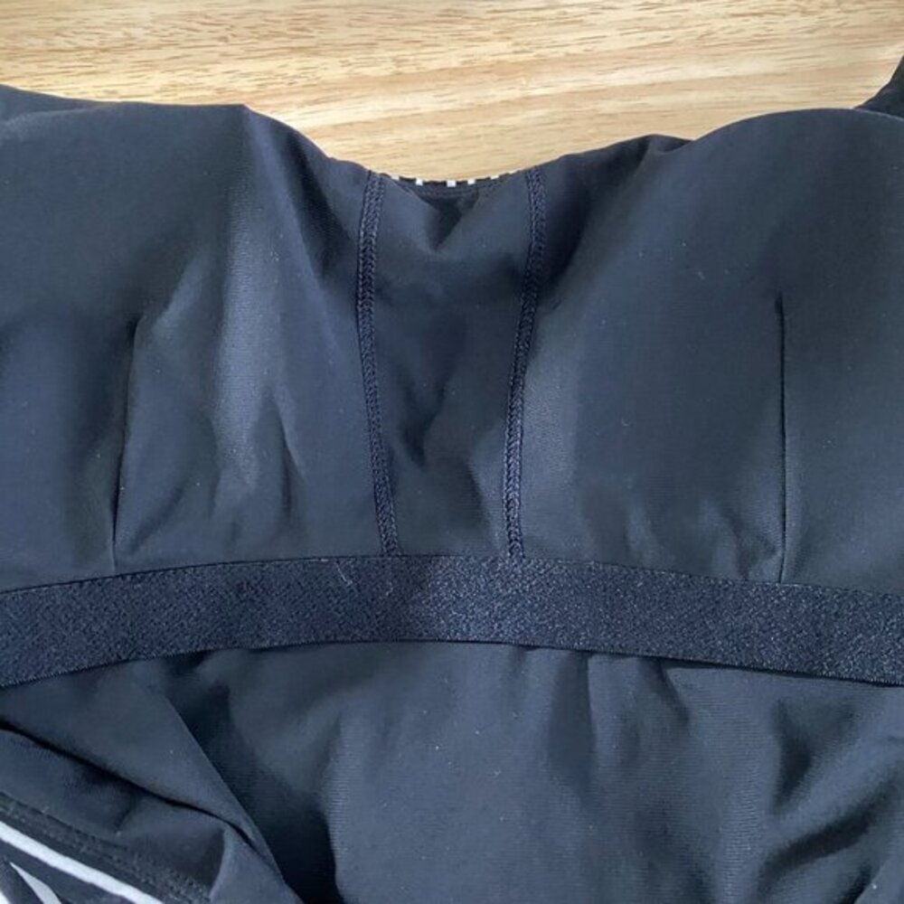 Athleta Hermosa One Piece Swimsuit Black White Striped Women's XS - Picture 6 of 9